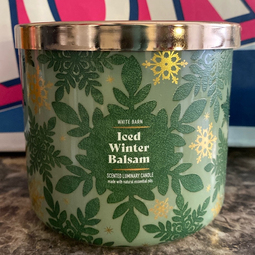Bath & Body Works Iced Winter Balsam 3-wick candles